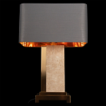 Настольная лампа с основанием из натурального камня c серым прямоугольным абажуром Lapis Tiburtinus варинант исполнения - 4 | Loft Concept в Екатеринбурге