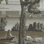 Обои ручная роспись Monuments of Paris Eau Forte on scenic paper варинант исполнения - 1 | Loft Concept в Екатеринбурге