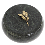 Шкатулка круглая из натурального камня змеевик Stone Casket варинант исполнения - 3 | Loft Concept в Екатеринбурге