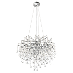 Люстра подвесная с прозрачными стеклянными подвесками в форме капель Диаметр 60 см Droplet Chandelier варинант исполнения - 12 | Loft Concept в Екатеринбурге