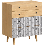 Комод с принтом на ящиках Elise Chest of Drawers варинант исполнения - 11 | Loft Concept в Екатеринбурге