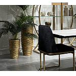 Стул обеденный велюровый черный с золотым каркасом Nobility варинант исполнения - 6 | Loft Concept в Екатеринбурге