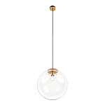 Подвесной светильник со стеклянным прозрачным плафоном в форме шара и золотыми металлическим акцентами 30 ClassiCon варинант исполнения - 2 | Loft Concept в Екатеринбурге