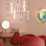 Подвесной светильник из дымчатого стекла цилиндрической формы с чёрным металлическим основанием Hiding secrets варинант исполнения - 9 | Loft Concept в Екатеринбурге