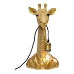 Настольная лампа в детскую Жираф в золотом костюме варинант исполнения - 2 | Loft Concept в Екатеринбурге