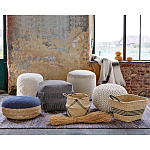 Круглый вязаный пуф Yellow Knitted Ball Pouf варинант исполнения - 3 | Loft Concept в Екатеринбурге