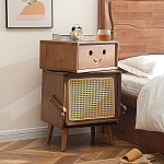 Тумбочка прикроватная деревянная Робот Robot Desk варинант исполнения - 1 | Loft Concept в Екатеринбурге