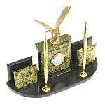 Настольный письменный набор из змеевика и бронзы с декором в виде орла Successful Leader варинант исполнения - 2 | Loft Concept в Екатеринбурге