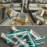 Дизайнерская люстра AQUA Blue Lagoon бирюзовое стекло несколько ярусов варинант исполнения - 3 | Loft Concept в Екатеринбурге