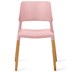 Пластиковый стул на ножках из массива бука Ferret Pink варинант исполнения - 2 | Loft Concept в Екатеринбурге