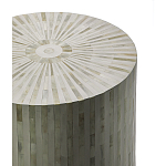 Круглый приставной столик с инкрустацией RADIAL BONE INLAY SIDE TABLE варинант исполнения - 1 | Loft Concept в Екатеринбурге