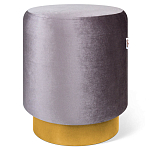 Пуф фиолетовый велюр на золотом металлическом основании Golden Belt варинант исполнения - 1 | Loft Concept в Екатеринбурге