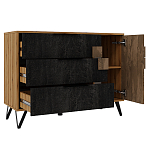 Комод с 3-мя ящиками и дверцей Stone Effect варинант исполнения - 3 | Loft Concept в Екатеринбурге