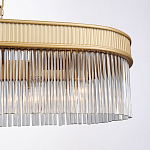 Люстра подвесная овальная со стеклянными трубками Длина 100 см Nembus варинант исполнения - 3 | Loft Concept в Екатеринбурге