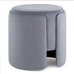 Пуф Alice Poof Grey Серый велюр варинант исполнения - 1 | Loft Concept в Екатеринбурге