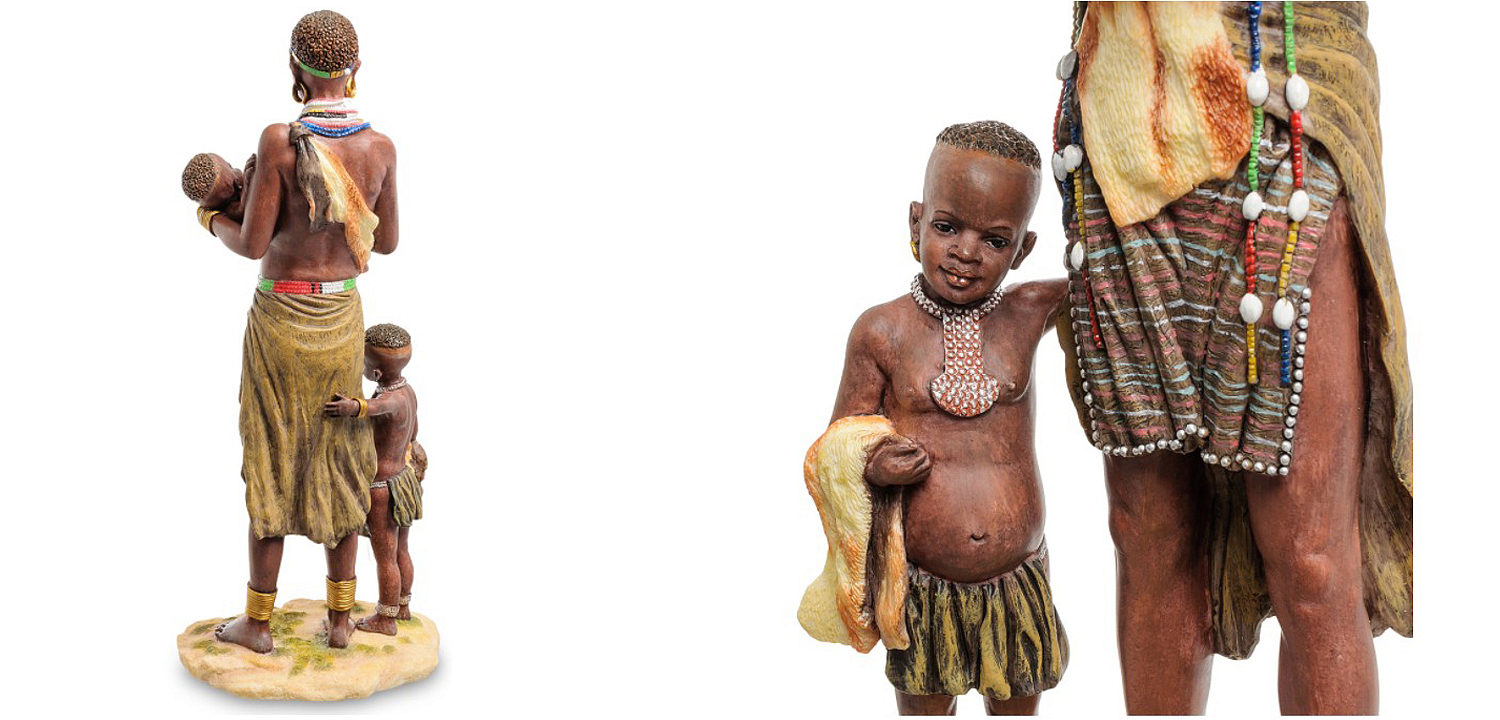 Статуэтка African woman with children Статуэтка African woman with children - Loft-Concept в Екатеринбурге