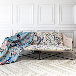 Трехместный диван на металлическом каркасе с цветочным принтом в стиле шинуазри Chinoiserie Birds on a Tree Sofa варинант исполнения - 3 | Loft Concept в Екатеринбурге