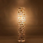 Торшер из перламутра на металлическом каркасе Indonesian Cylinder варинант исполнения - 5 | Loft Concept в Екатеринбурге