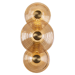 Бра со стеклянными плафонами янтарного цвета в форме дисков Savio Glass Disc варинант исполнения - 1 | Loft Concept в Екатеринбурге