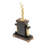 Часы настольные бронзовые из натурального камня Яшма с декором в виде Фемиды Themis Stone Clock варинант исполнения - 4 | Loft Concept в Екатеринбурге