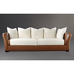 Элитарный современный диван Birmingham с кожаной спинкой варинант исполнения - 1 | Loft Concept в Екатеринбурге