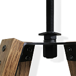 Барный стул со спинкой и металлической подставкой на 4-х деревянных ножках Коричневый Велюр Vendramin Chair варинант исполнения - 4 | Loft Concept в Екатеринбурге