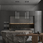 Подвсеной светильник светодиодный металлический цилиндрической формы черно-белый Trumpet tube варинант исполнения - 5 | Loft Concept в Екатеринбурге