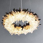 Люстра кргулая светодиодная из дымчатых и прозрачных необработанных кристаллов Raw Crystal варинант исполнения - 2 | Loft Concept в Екатеринбурге