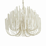 Люстра белая с несколькими ярусами деревянных палочек Bright Wooden Chandelier варинант исполнения - 1 | Loft Concept в Екатеринбурге