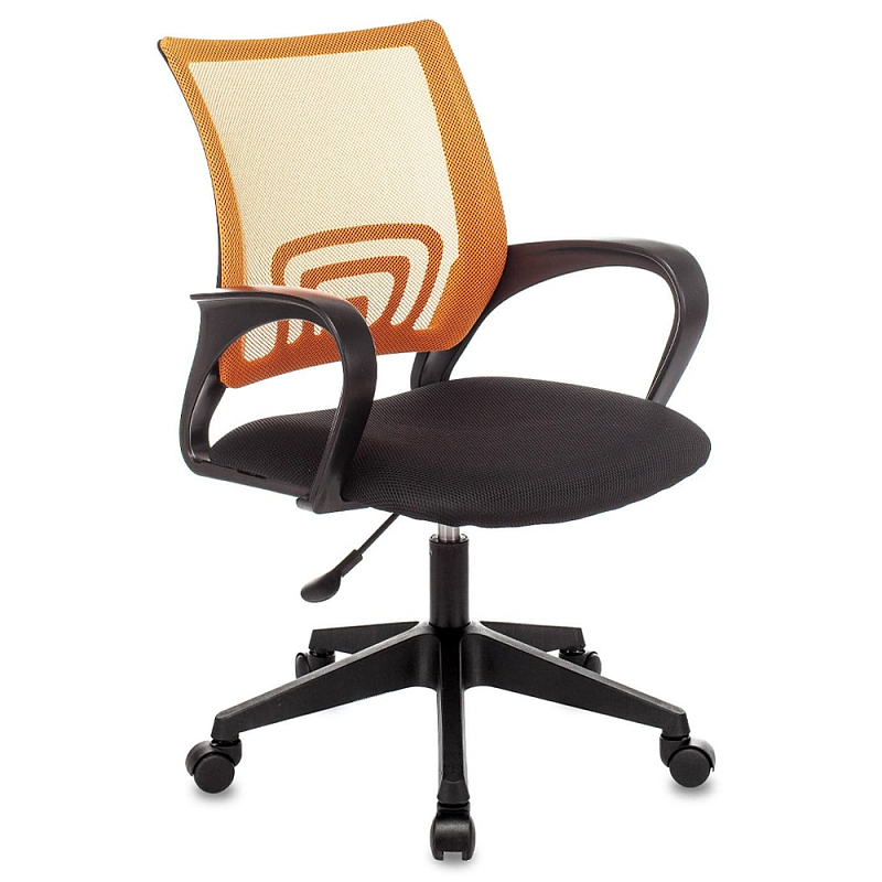 Офисное кресло с основанием из черного пластика Desk chairs Orange Черный Оранжевый Офисное кресло с основанием из черного пластика Desk chairs Orange Черный Оранжевый в Екатеринбурге | Loft Concept