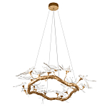 Люстра подвесная с прозрачными стеклянными птичками на ветвях Диаметр 100 см Serip Voa варинант исполнения - 4 | Loft Concept в Екатеринбурге