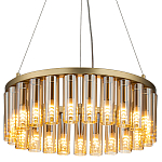 Люстра со стеклянными цилиндрическими плафонами Luminous Cylinders Amber Round варинант исполнения - 1 | Loft Concept в Екатеринбурге