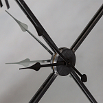 Часы настенные зеркальные с чёрным металлическим циферблатом Mirror Tower Clock варинант исполнения - 3 | Loft Concept в Екатеринбурге