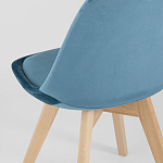 Стул с мягким велюровым сиденьем Arvika Blue варинант исполнения - 6 | Loft Concept в Екатеринбурге