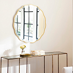 Золотое настенное зеркало Yvon Mirror варинант исполнения - 3 | Loft Concept в Екатеринбурге