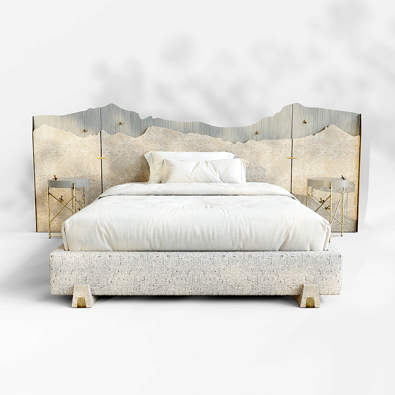 Кровать Okinawa Бежевый Лазурь в Екатеринбурге | Loft Concept 