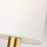 Бра с прямоугольным основанием цвета латунь и 2-мя белыми цилиндрическими льняными абажурами Feiss варинант исполнения - 3 | Loft Concept в Екатеринбурге