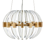 Люстра круглая с прозрачными элементами в форме полумесяца Crystal Crescent варинант исполнения - 4 | Loft Concept в Екатеринбурге