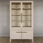 Витрина Primo со стеклянными фасадами и буфетом шпон Светлый дуб варинант исполнения - 2 | Loft Concept в Екатеринбурге