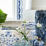 Обои ручная роспись Porto by Alessandra Branca Original colourway on dyed paper варинант исполнения - 3 | Loft Concept в Екатеринбурге