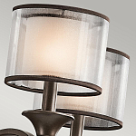 Люстра с белыми тканевыми абажурами в прозрачных стеклянных цилиндрах Kichler варинант исполнения - 21 | Loft Concept в Екатеринбурге