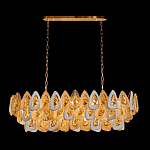 Люстра овальная с многослойными белыми и прозрачными подвесками Character Chandelier варинант исполнения - 1 | Loft Concept в Екатеринбурге