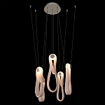 Подвесной светильник белого цвета с 6-ю изогнутыми плафонами Flow Loop варинант исполнения - 5 | Loft Concept в Екатеринбурге