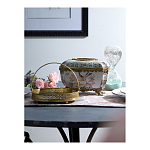 Блюдо фарфоровое с бронзовой ручкой Paradise Dish with Handle варинант исполнения - 2 | Loft Concept в Екатеринбурге