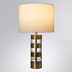 Настольная лампа с цилиндрическим основанием и белым абажуром Crystal Harmony  варинант исполнения - 1 | Loft Concept в Екатеринбурге