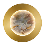 Бра в форме диска цвета латунь Brass Borders варинант исполнения - 1 | Loft Concept в Екатеринбурге