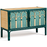 Комод для посуды из ротанга Felice Rattan Green варинант исполнения - 2 | Loft Concept в Екатеринбурге