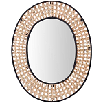 Настенное овальное зеркало в раме из ротанга Ellery Rattan Wicker Mirror варинант исполнения - 1 | Loft Concept в Екатеринбурге