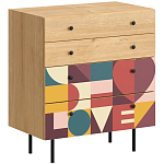 Комод с принтом на ящиках Elise Chest of Drawers варинант исполнения - 7 | Loft Concept в Екатеринбурге