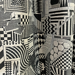 Мебельная ткань Шенилл черно-белый принт 280 см T3-44 варинант исполнения - 1 | Loft Concept в Екатеринбурге